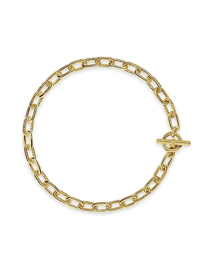 DY Madison Toggle Chain Necklace 18K Yellow Gold