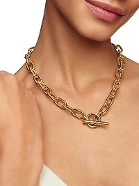 DY Madison Toggle Chain Necklace in 18K Yellow Gold