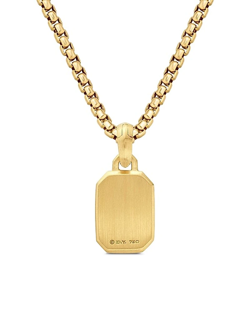 Petrvs Bee Amulet in 18K Yellow Gold with Carnelian and Diamonds, 15.4mm