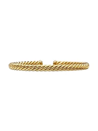 Modern Oval Cablespira Bracelet 18K Yellow Gold, 4.5mm