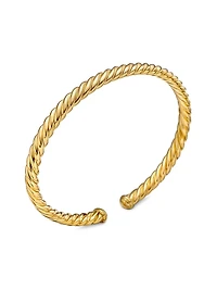 Modern Oval Cablespira Bracelet 18K Yellow Gold, 4.5mm