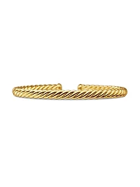 Modern Oval Cablespira Bracelet 18K Yellow Gold, 4.5mm