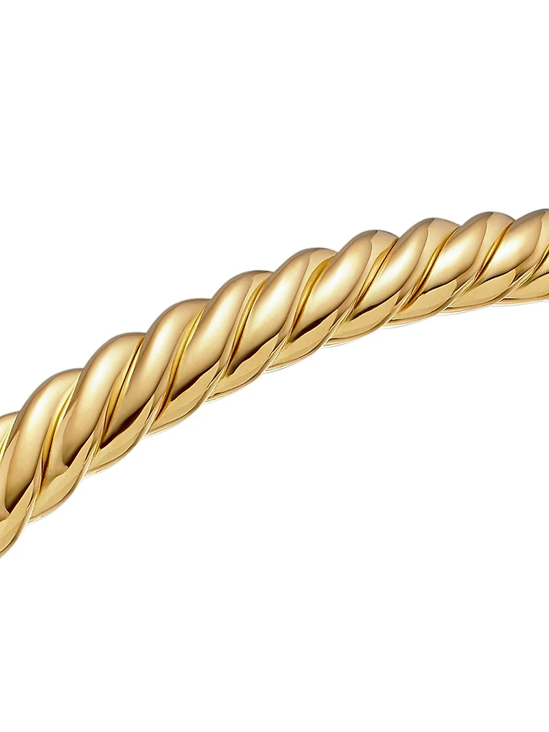 Modern Oval Cablespira Bracelet 18K Yellow Gold, 4.5mm