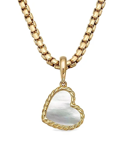 DY Elements Heart Amulet in 18K Yellow Gold