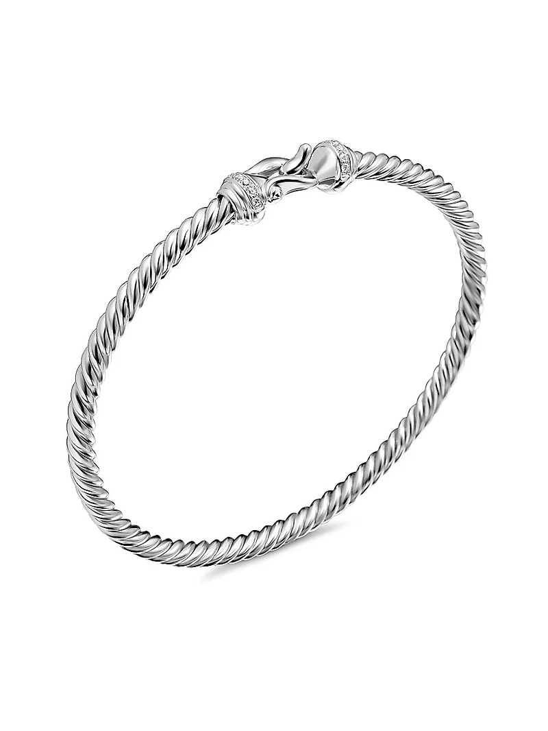 Cable Collectibles 18K White Gold & Diamond Bracelet