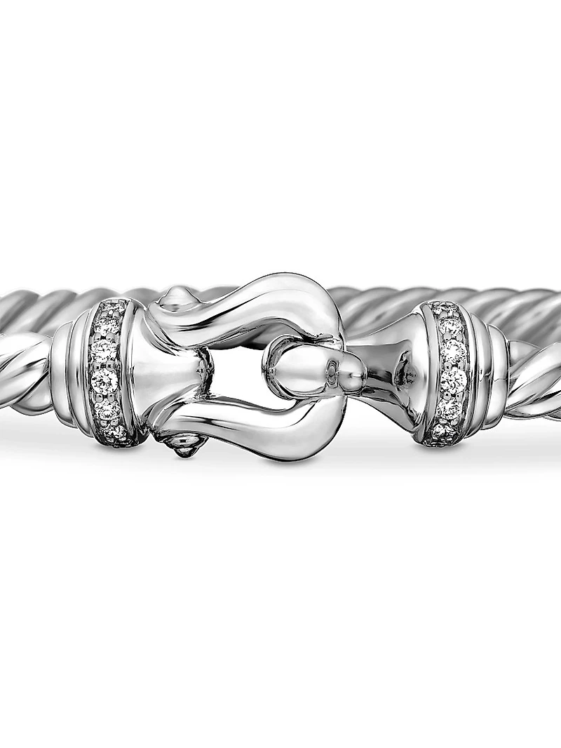 Cable Collectibles 18K White Gold & Diamond Bracelet