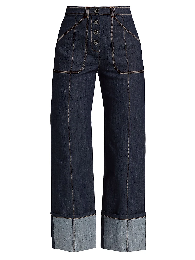 Benji Cuffed Wide-Leg Jeans