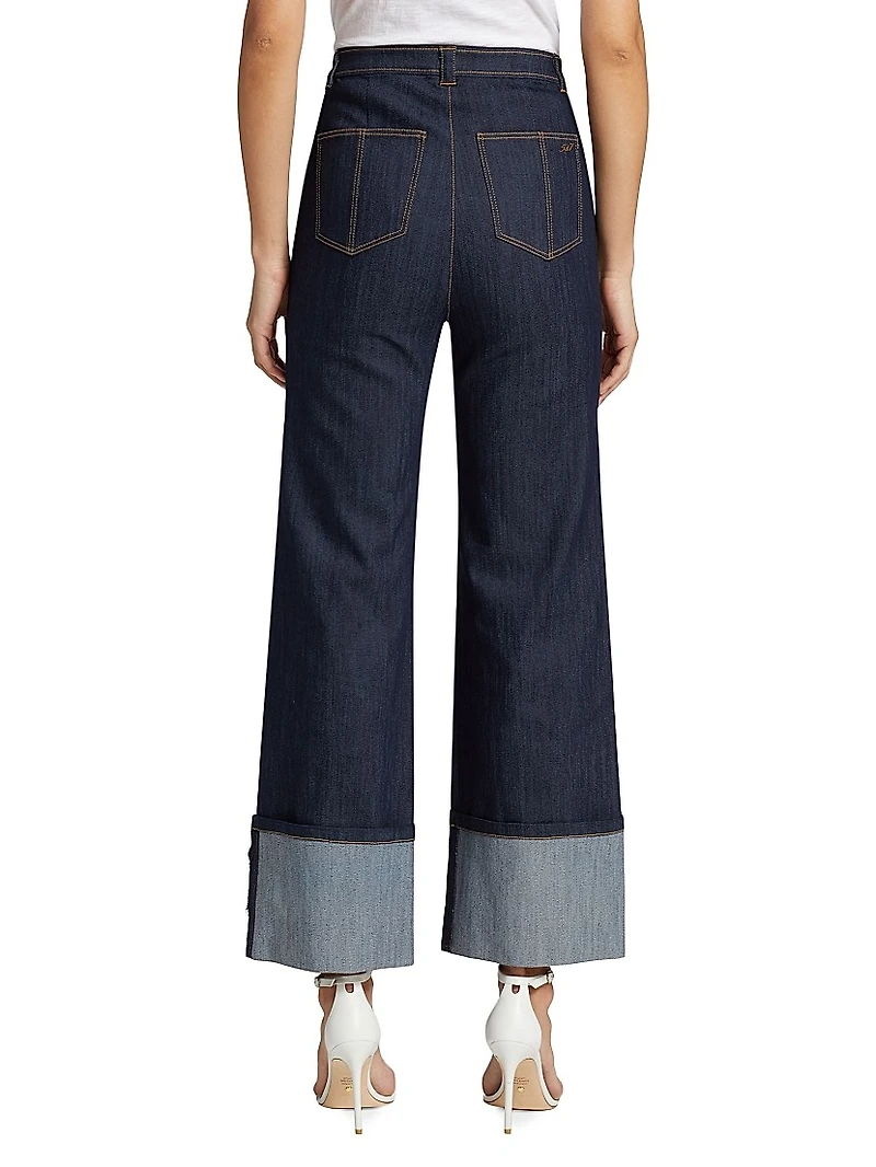 Benji Cuffed Wide-Leg Jeans