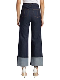 Benji Cuffed Wide-Leg Jeans
