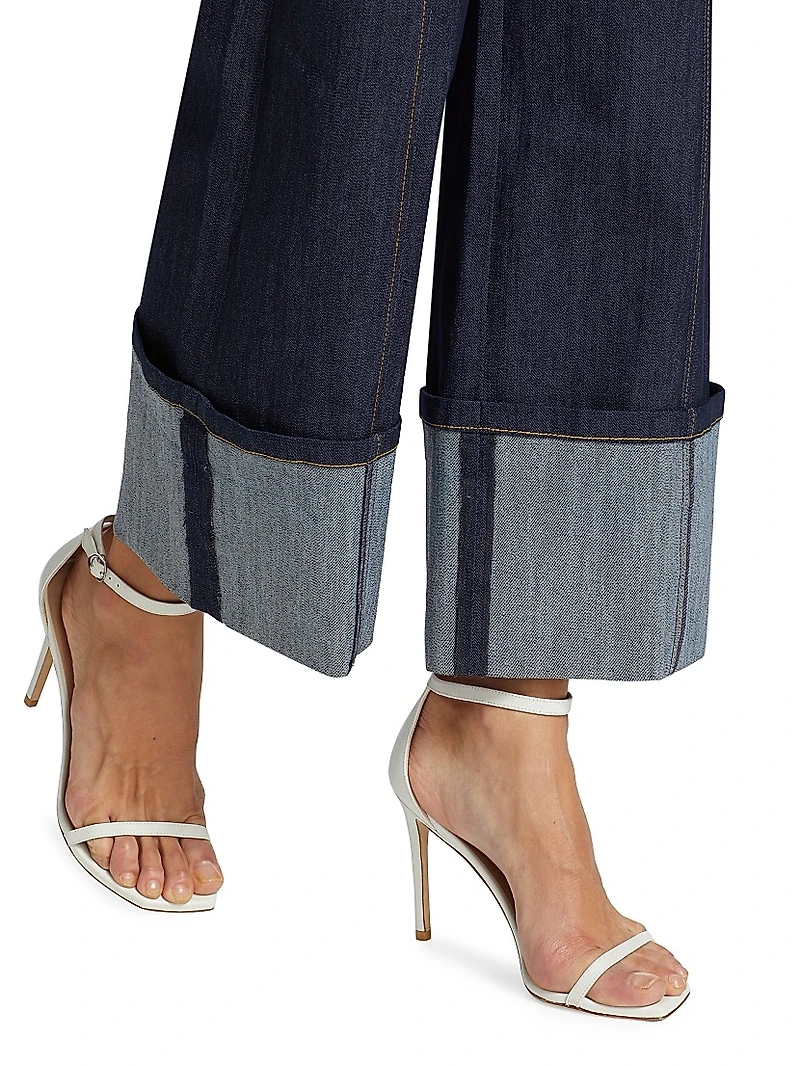 Benji Cuffed Wide-Leg Jeans