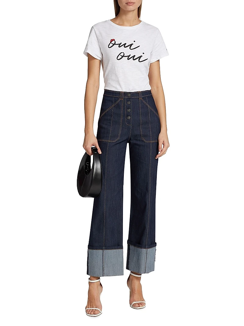 Benji Cuffed Wide-Leg Jeans