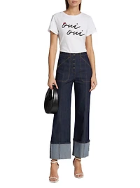 Benji Cuffed Wide-Leg Jeans