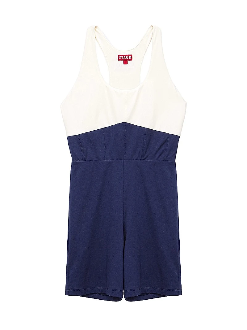 STAUD COURT Bounce Two-Tone Short Unitard