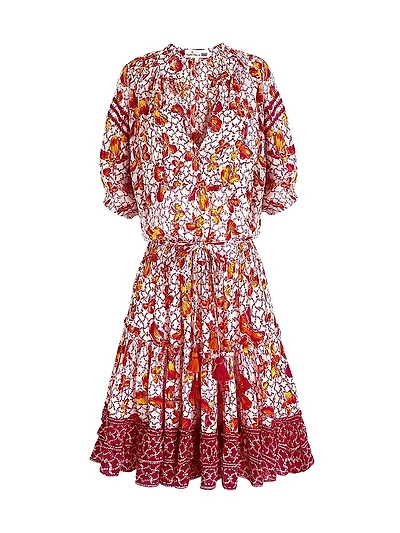 Iris Floral Tassel Minidress