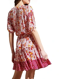 Iris Floral Tassel Minidress