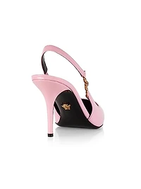 110MM Patent Leather Slingback Pumps