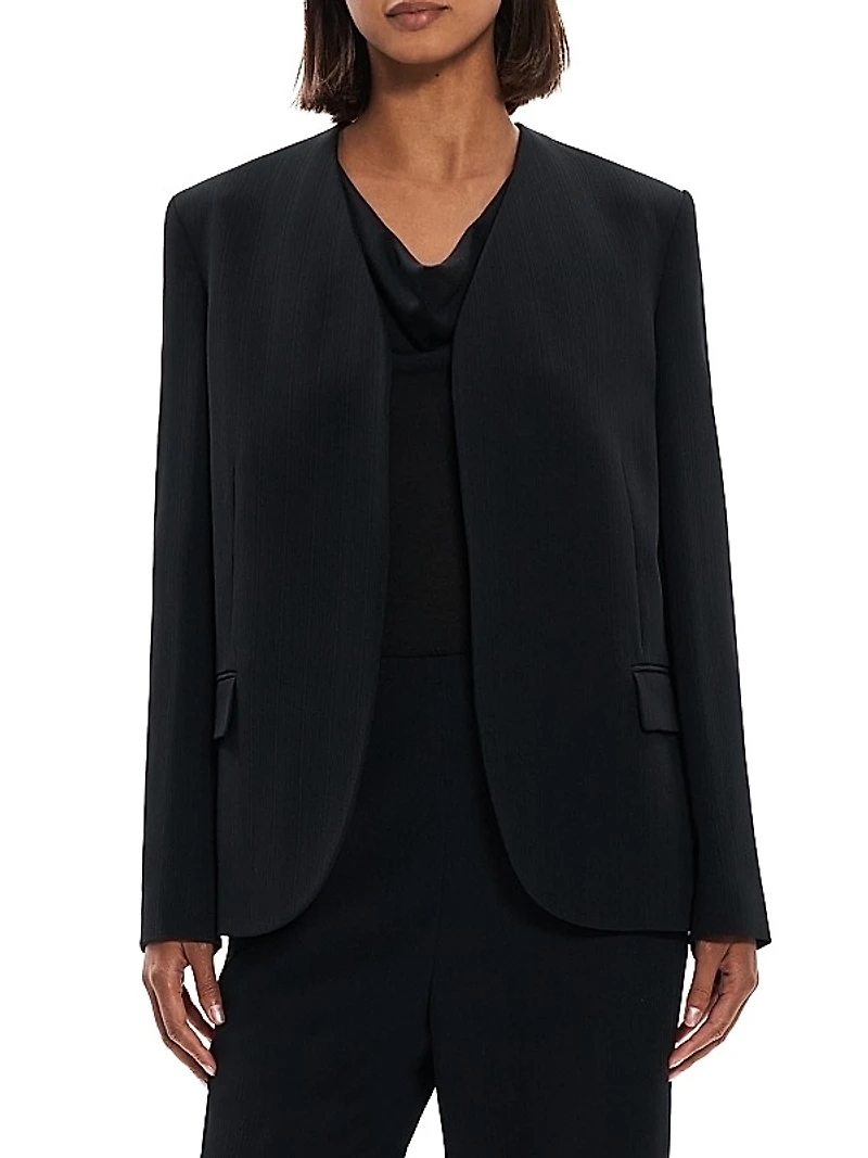 Tailored Lapelless Blazer