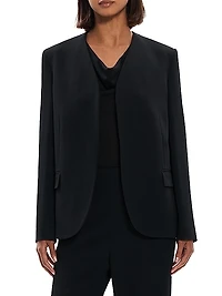 Tailored Lapelless Blazer