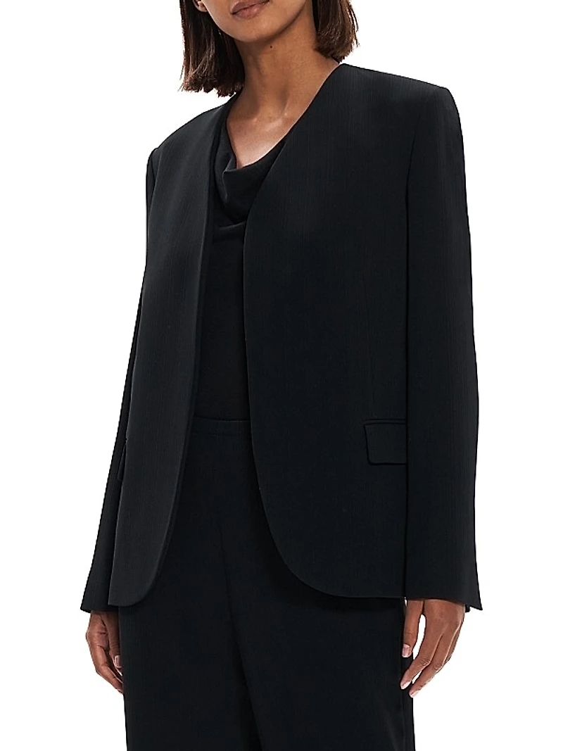 Tailored Lapelless Blazer