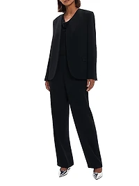 Tailored Lapelless Blazer