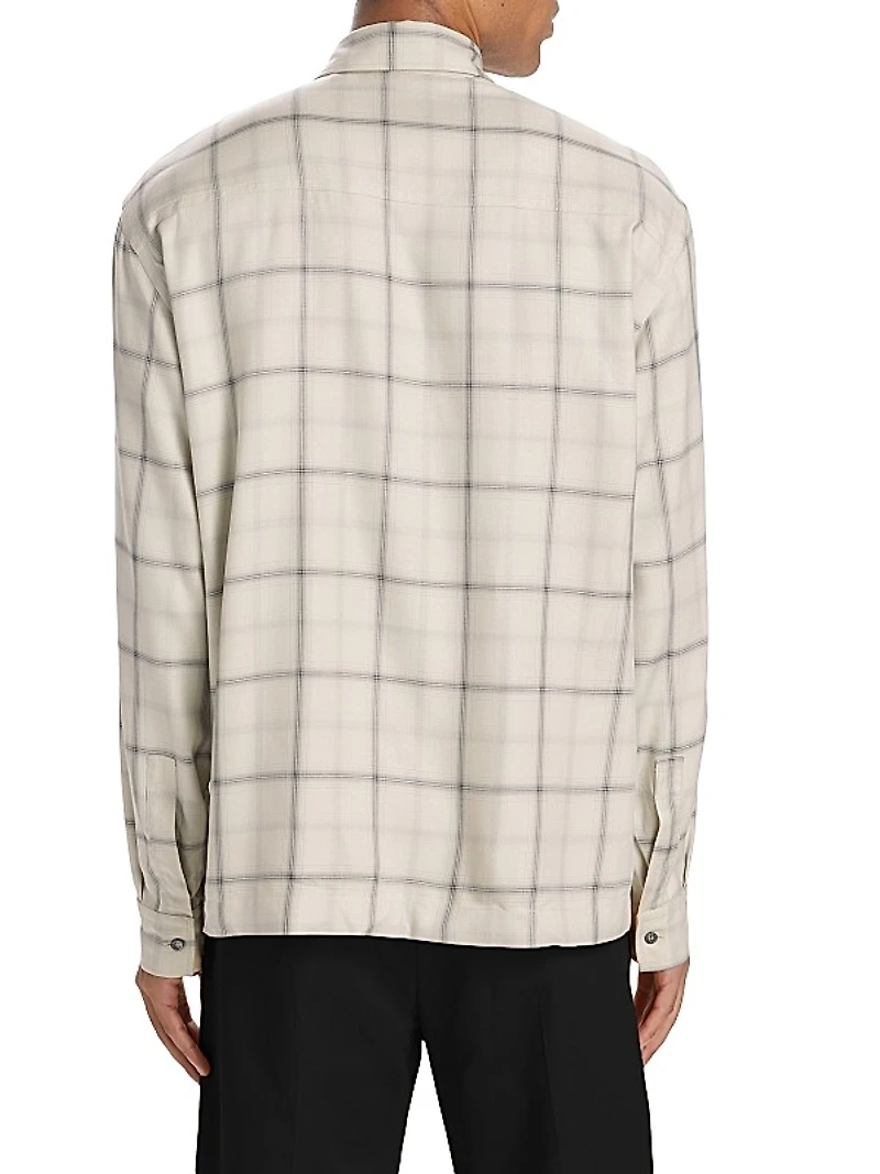 Logo Checked Button-Front Shirt