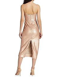 Femme Sequin Cut-Out Midi-Dress