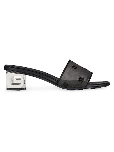 G Cube Mules in 4G Transparent Mesh