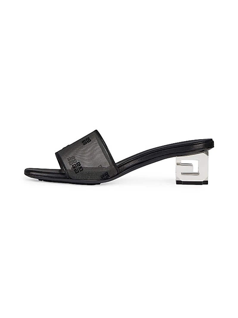 G Cube Mules in 4G Transparent Mesh