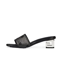 G Cube Mules in 4G Transparent Mesh