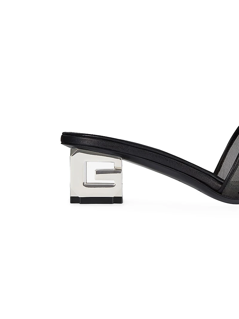 G Cube Mules in 4G Transparent Mesh