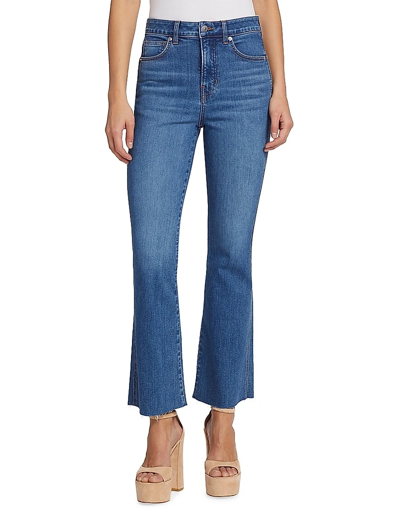 Carson High-Rise Stretch Flare Ankle Jeans
