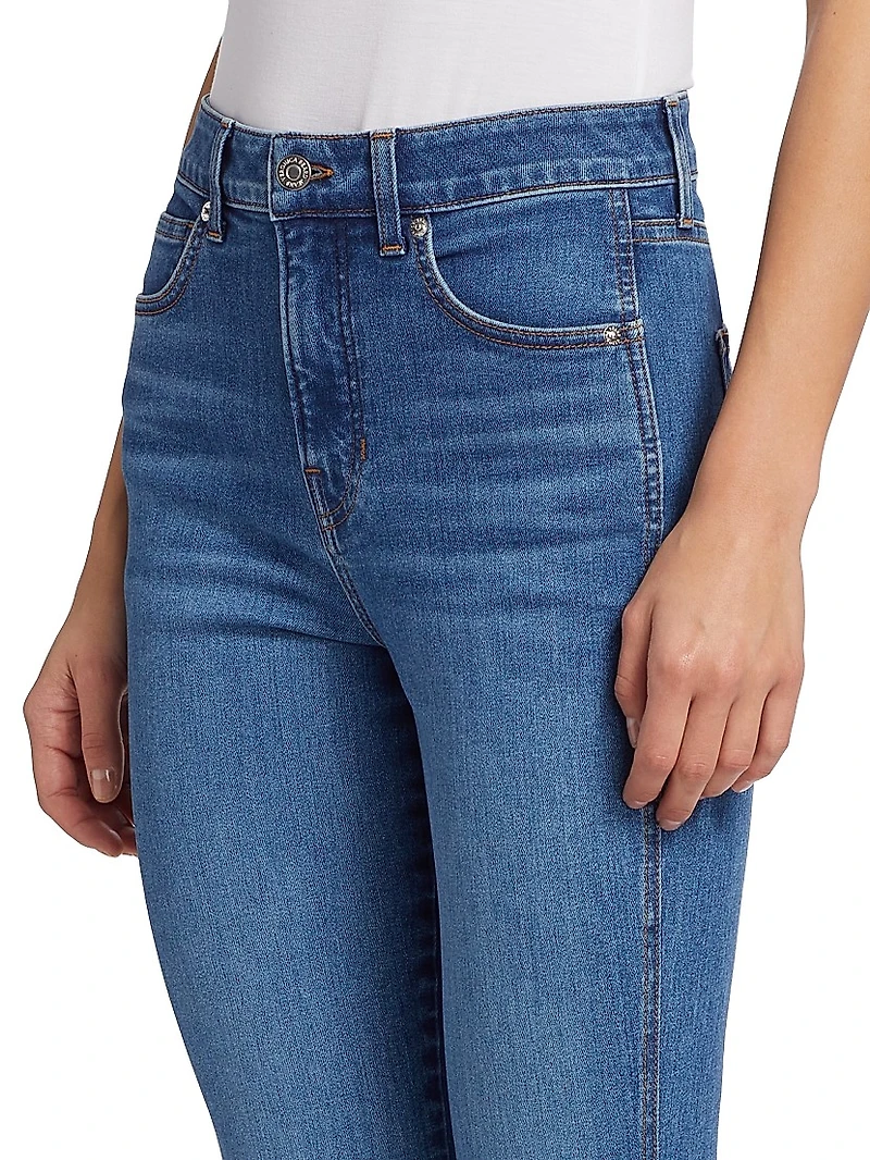 Carson High-Rise Stretch Flare Ankle Jeans