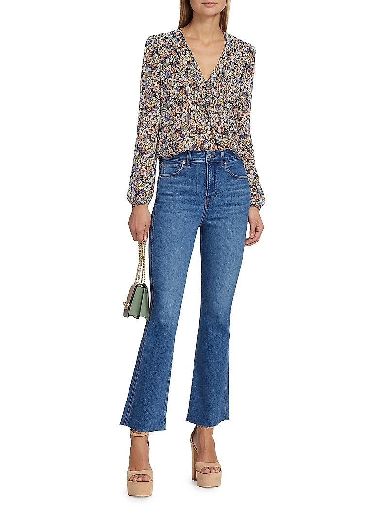 Carson High-Rise Stretch Flare Ankle Jeans