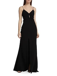 Mollie Crepe Keyhole Gown
