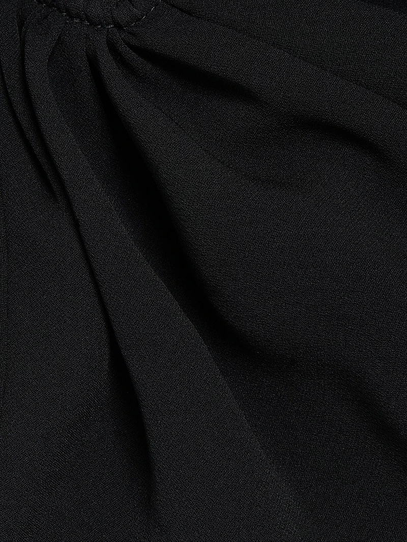 Mollie Crepe Keyhole Gown