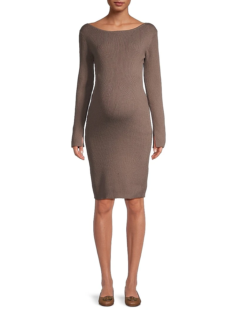 Hudson Ribbed Maternity Sweater Dress