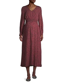 Leila Floral Midi-Dress