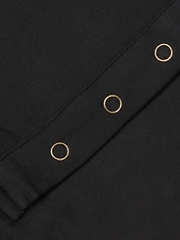 Long-Sleeve Henley Nursing Nightgown