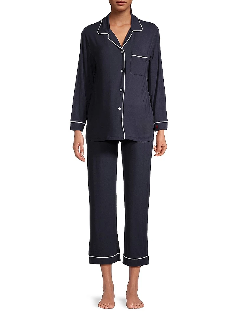 Penelope Piped Pajama Set