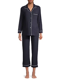 Penelope Piped Pajama Set