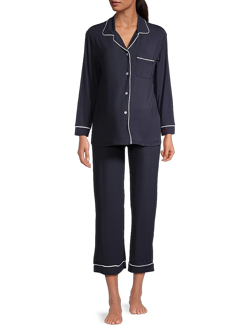 Penelope Piped Pajama Set
