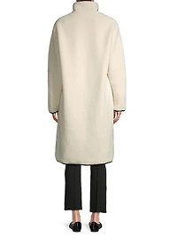 Teddi Faux Leather-Trim Coat