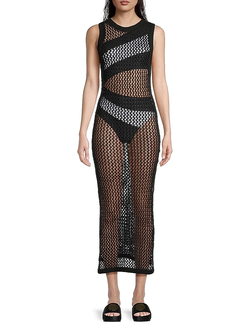 Holly Net Cover-Up Midi-Dress