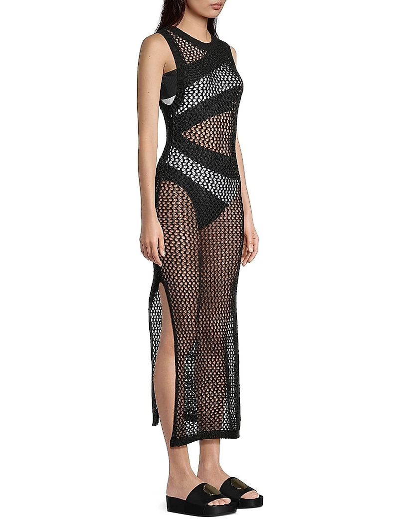 Holly Net Cover-Up Midi-Dress