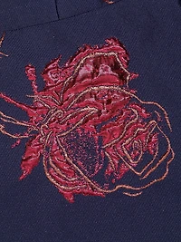 Floral Jacquard Off-The-Shoulder Gown