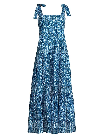 Vail Paisley Tiered Midi-Dress