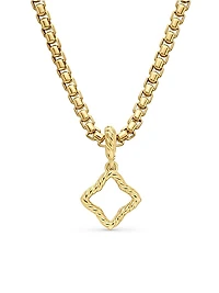 Quatrefoil Amulet in 18K Yellow Gold with Diamonds, 19.7mm