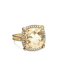 Chatelaine Pavé Bezel Ring 18K Yellow Gold