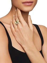 Chatelaine Pavé Bezel Ring 18K Yellow Gold