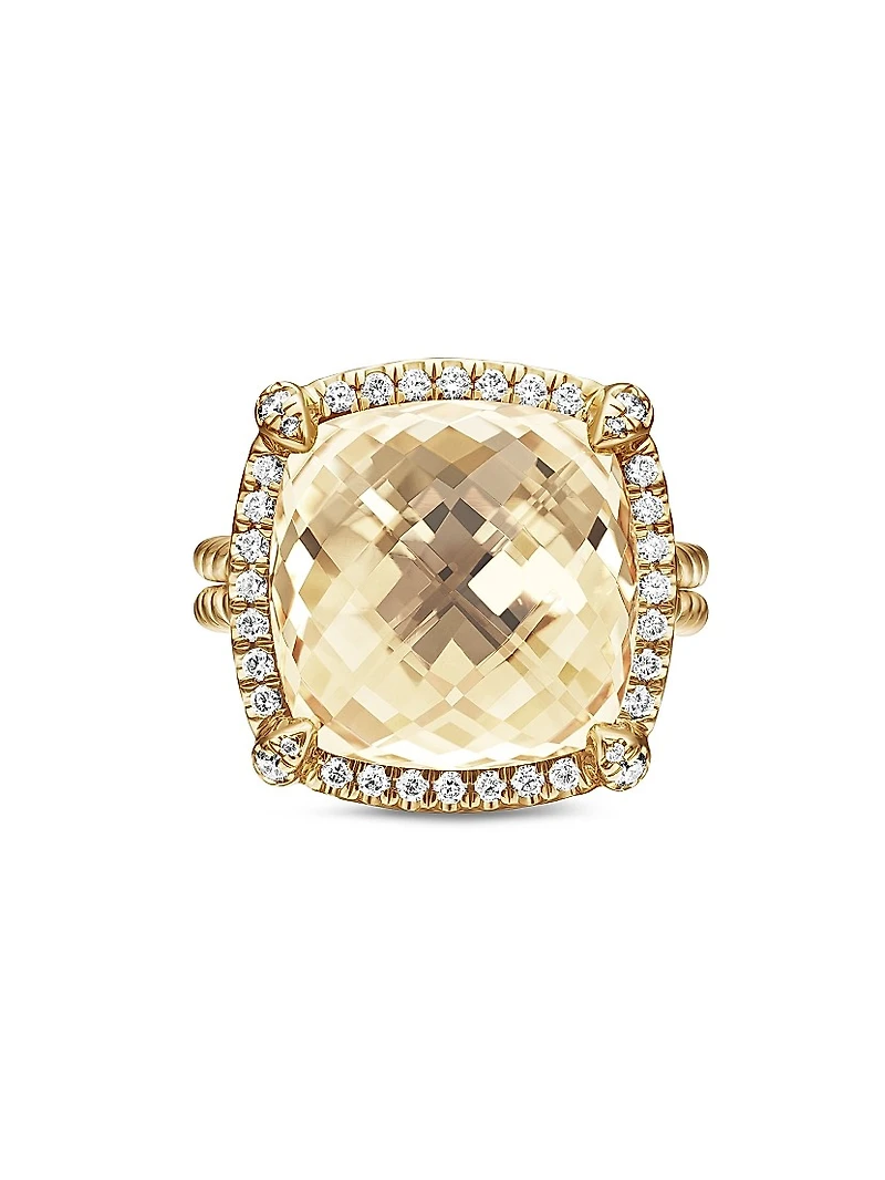 Chatelaine Pavé Bezel Ring 18K Yellow Gold
